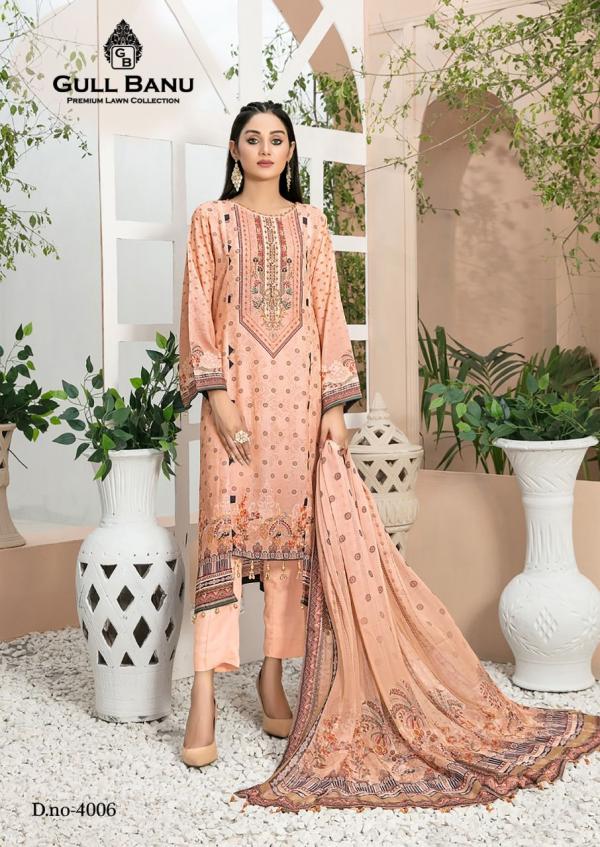 Gull Banu Vol-4 Lawn Cotton Designer Exclusive Dress Material